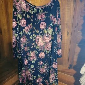 Navy floral dress